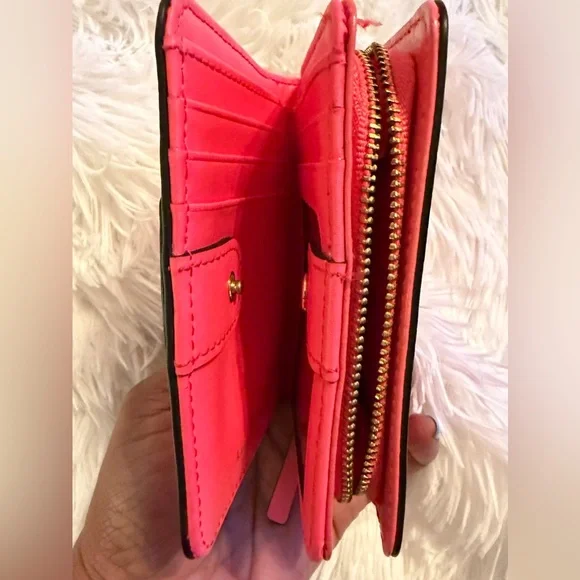 Kate Spade Coral Leather Wallet - Picture 8 of 9